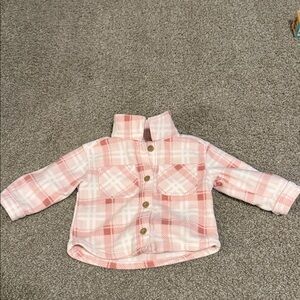 Carter's Pink Plaid Button-Down Jacket